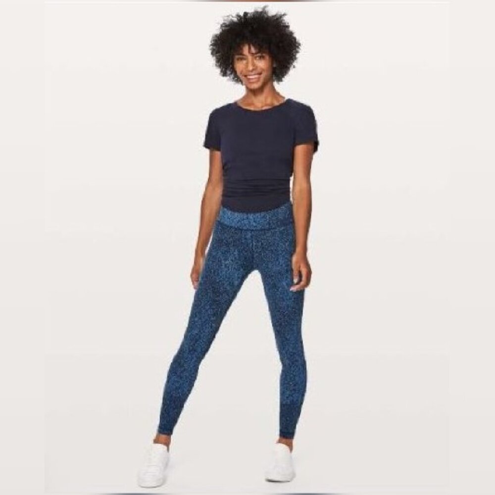 LULULEMON Wunder Under Hi-Rise Luxtreme Leggings Lunar Eclipse Royal Size 10 - Picture 6 of 9